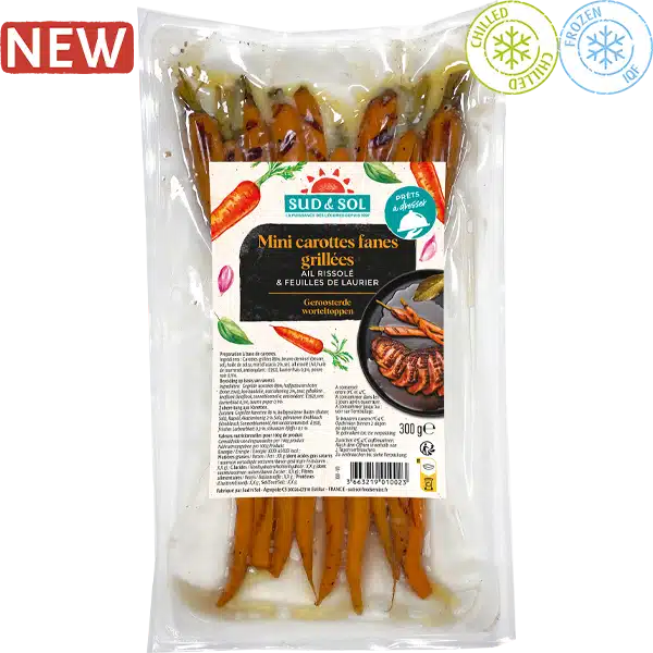 sudnsol grilled roasted and marinated vegetables creations for chefs grilled baby carrots tops acacia honey garlic and bay leaf