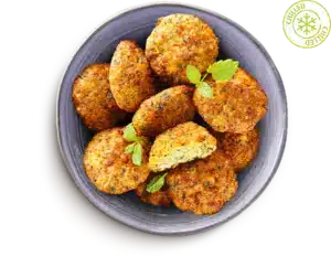 sudnsol vegetable burgers and bites vegetable bites flat falafel quinoa and coriander